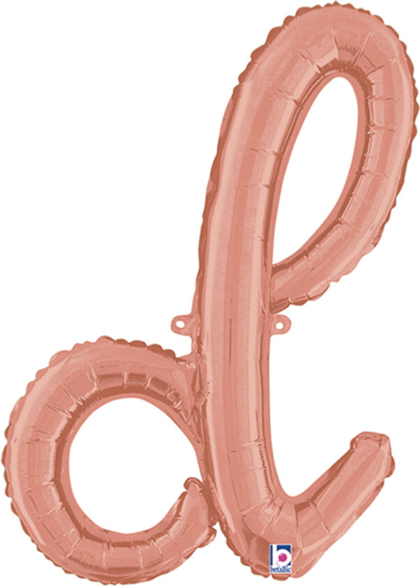 Bokstavballong Script Roségull - Bokstav D