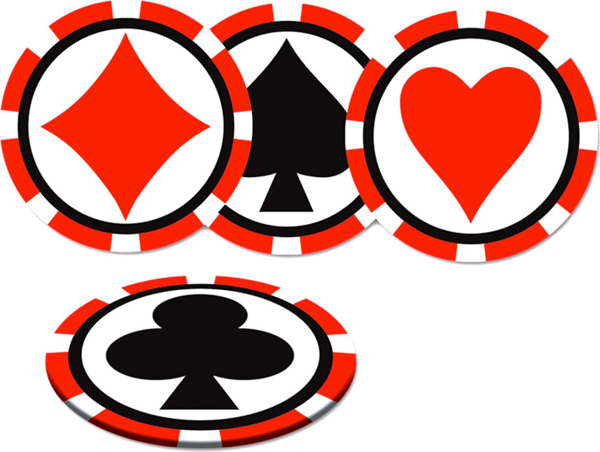 Glassunderlag Kasino - 8-pakning