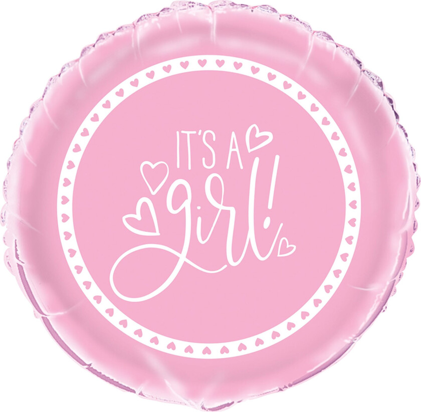 Folieballong It´s A Girl Lyserosa