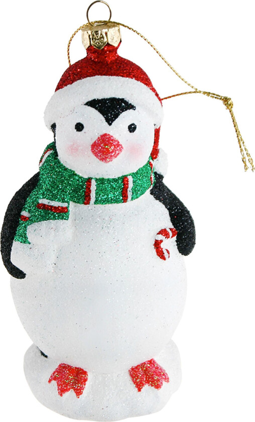 Juletrepynt Pingvin med Nisselue - 1-pakning