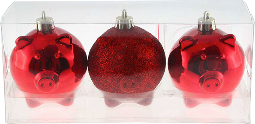 Juletrekule Gris Rød - 3-pakning