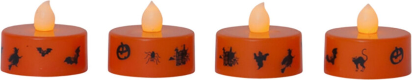 Bilde av Batteridrevne Telys Halloween LED - 4-pakning