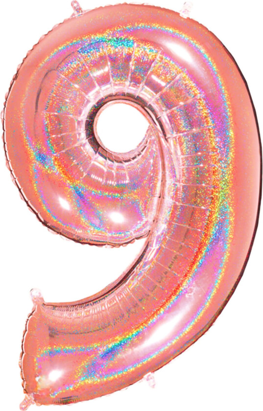 Tallballong Glitter Roségull - Tallet 9