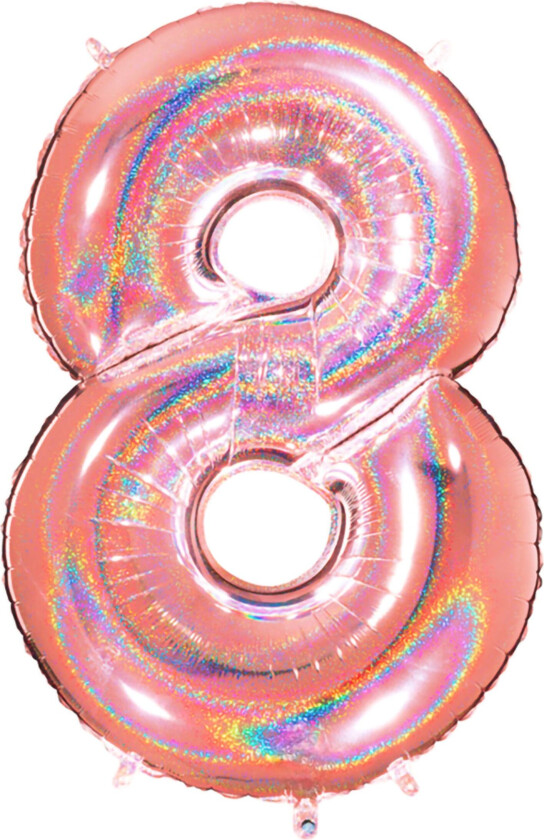 Tallballong Glitter Roségull - Tallet 8