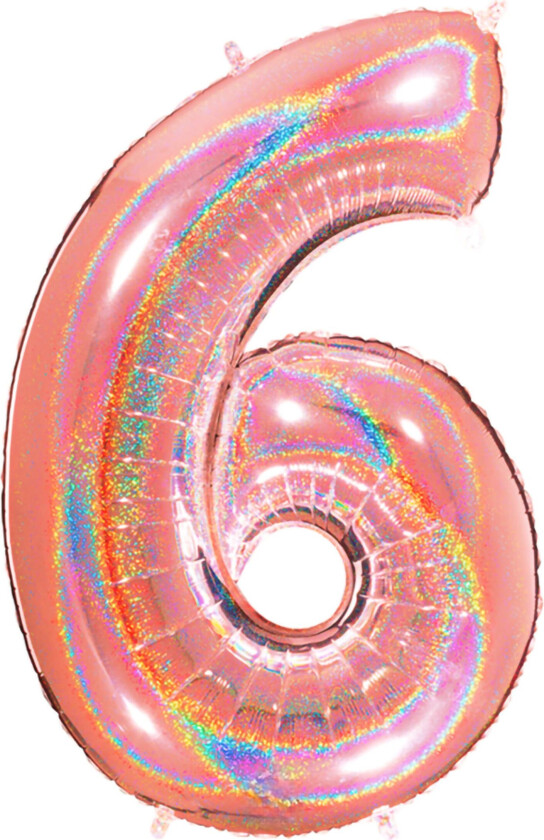 Tallballong Glitter Roségull - Tallet 6
