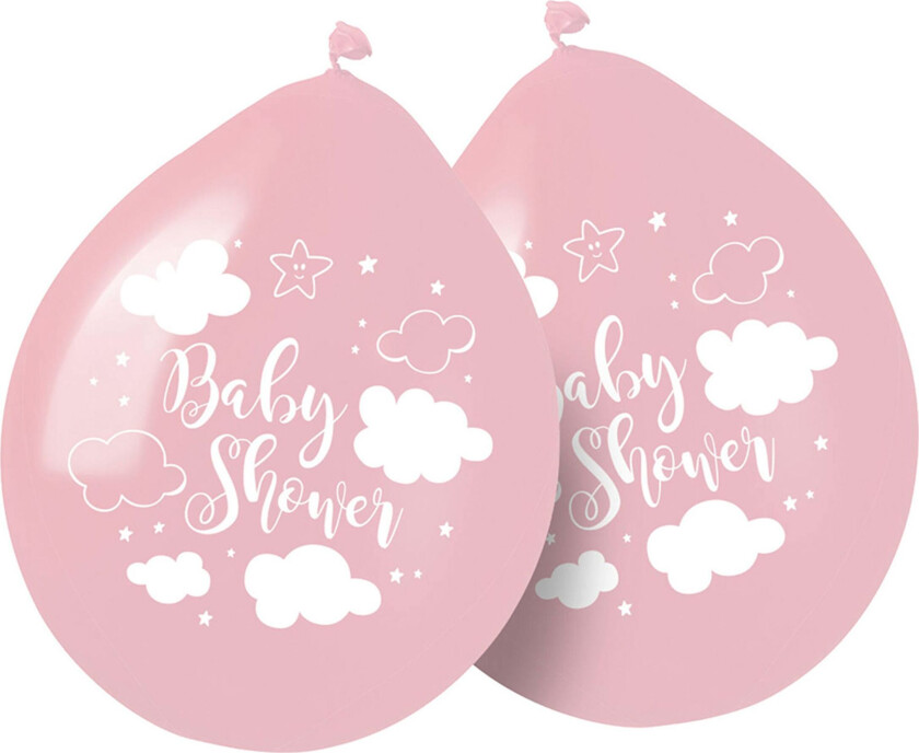 Ballonger Baby Shower Ljusrosa - 8-pakning
