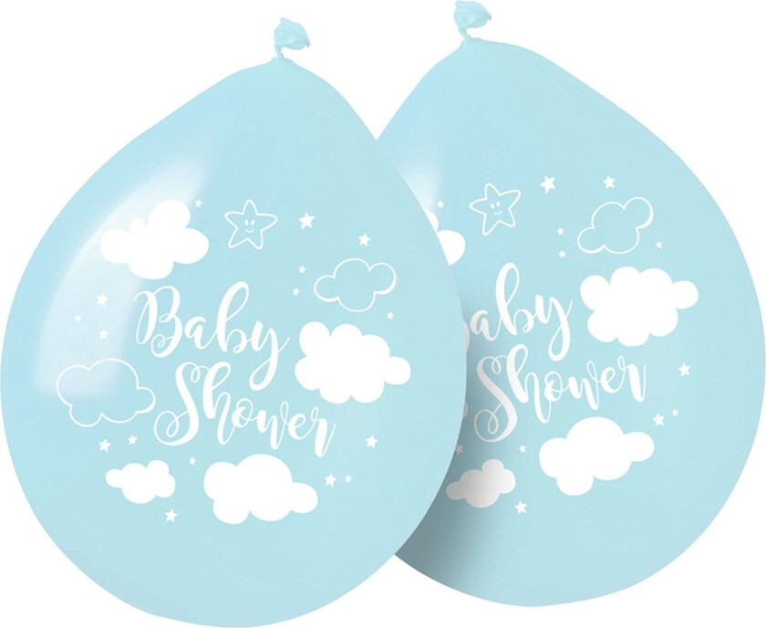 Ballonger Baby Shower Lyseblå - 8-pakning