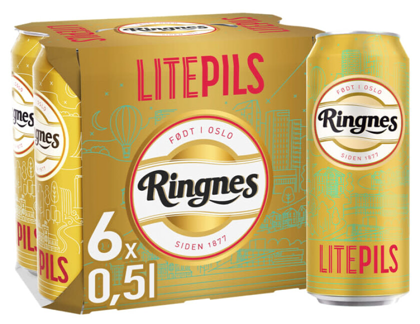 Ringnes Lite 6-pack på boks