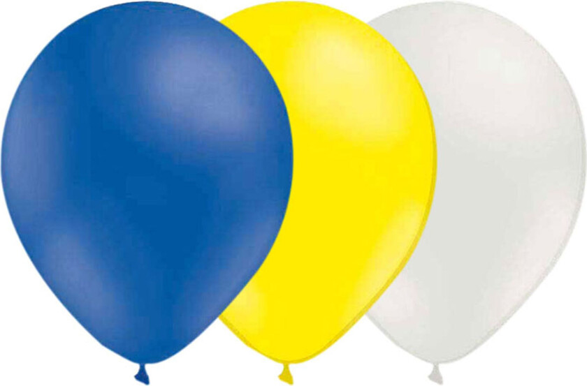 Ballongkombo Blå/Gul/Hvit - 15-pakning