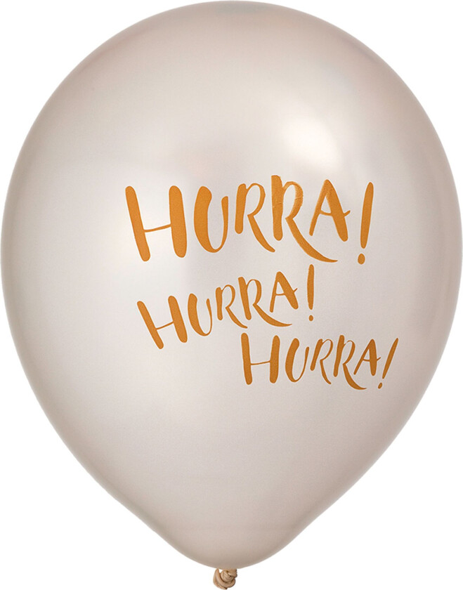 Ballonger Perlemor Hurra! Hurra! Hurra! - 6-pakning