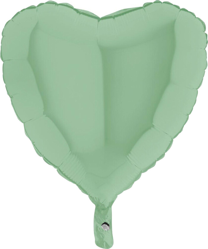 Folieballong Hjerte Pastellgrønn - 46 cm