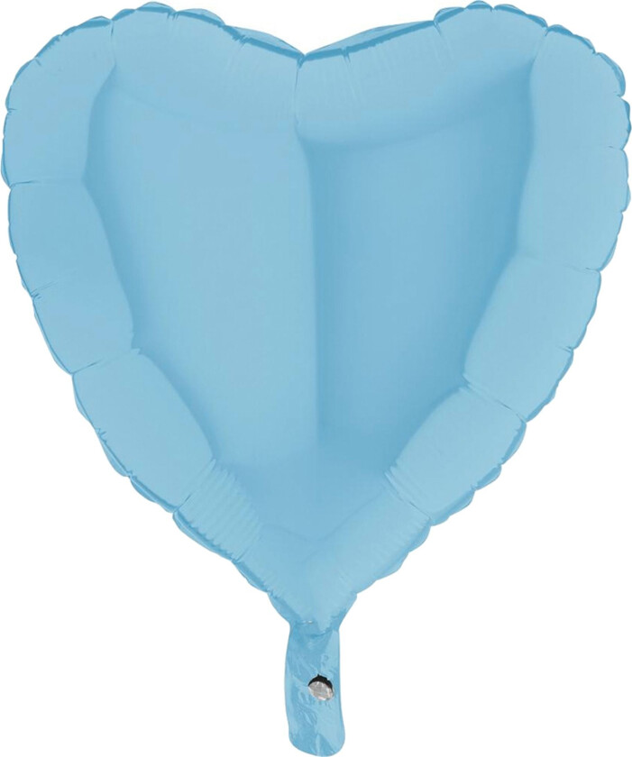 Folieballong Hjerte Pastellblå - 46 cm