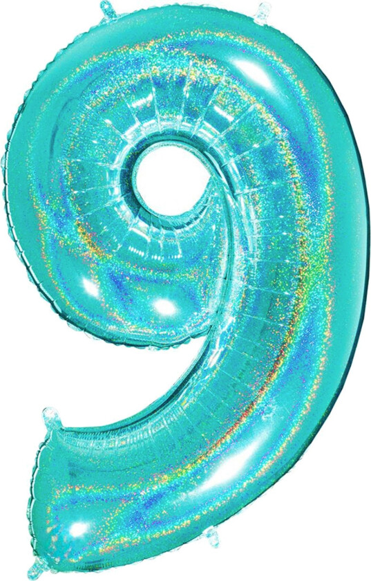 Tallballong Glitter Turkis - Tallet 9