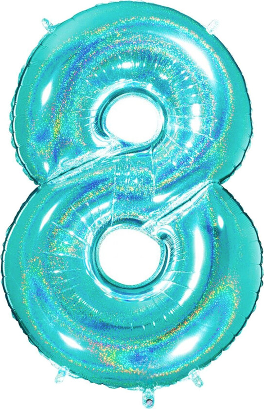 Tallballong Glitter Turkis - Tallet 8