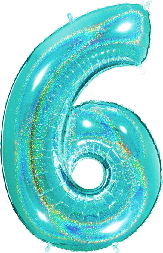 Tallballong Glitter Turkis - Tallet 6