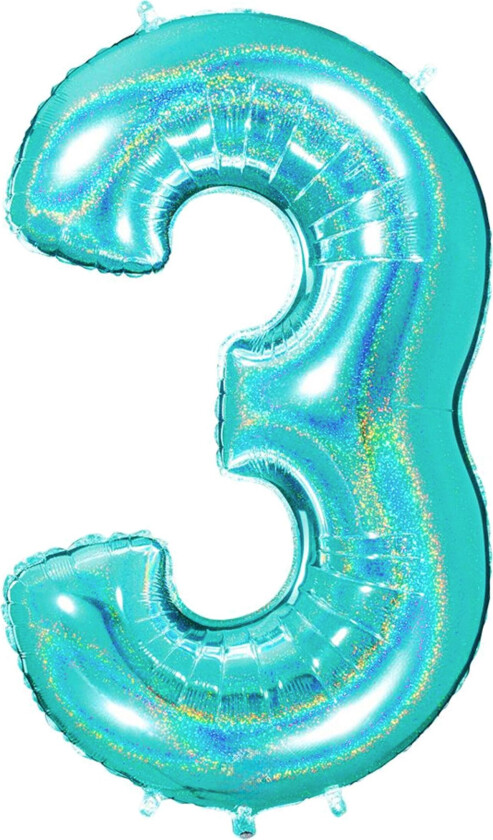 Tallballong Glitter Turkis - Tallet 3
