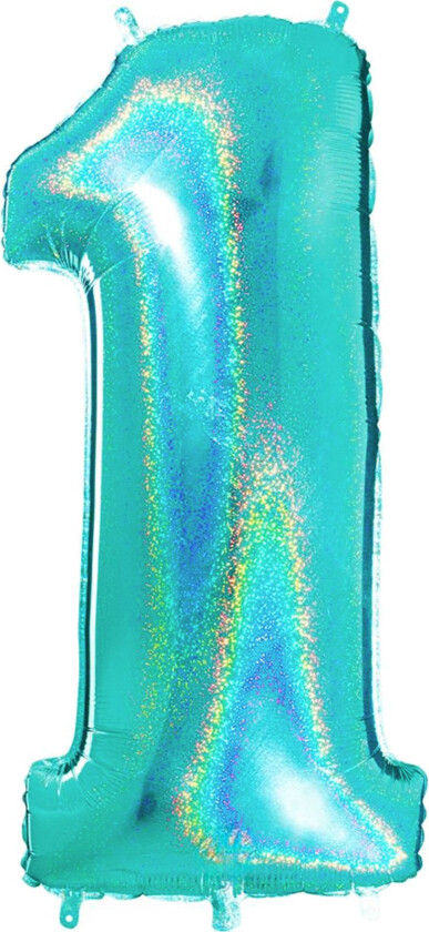 Tallballong Glitter Turkis - Tallet 1