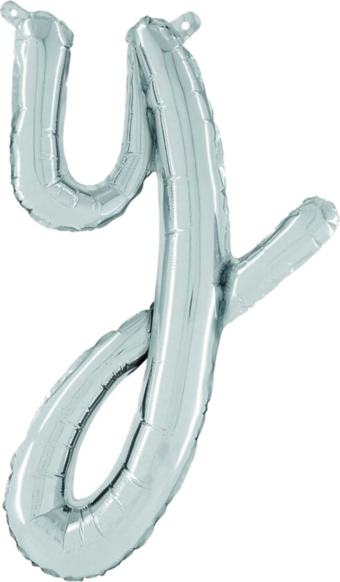 Bokstavballong Script Silver - Bokstav Y