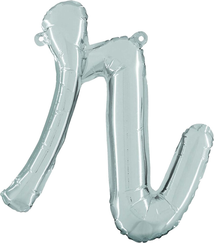 Bokstavballong Script Silver - Bokstav R
