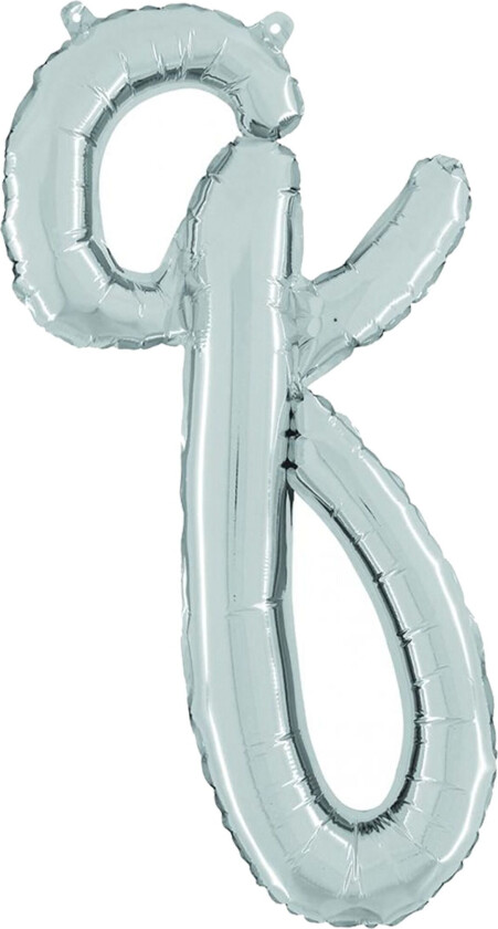 Bokstavballong Script Silver - Bokstav Q