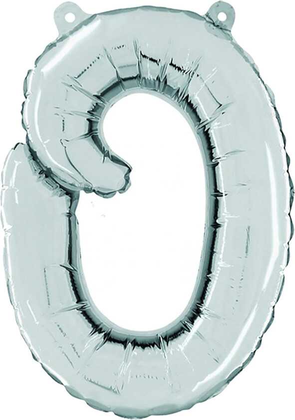Bokstavballong Script Silver - Bokstav O