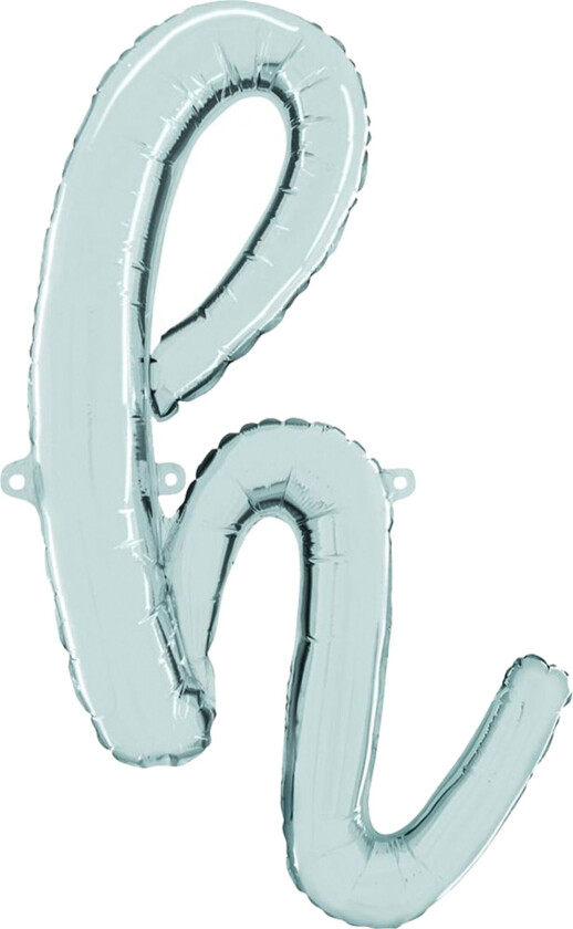 Bokstavballong Script Silver - Bokstav H