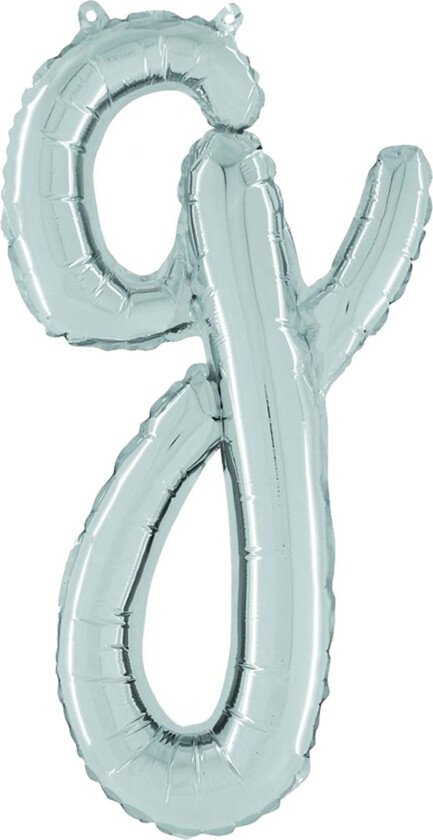Bokstavballong Script Silver - Bokstav G