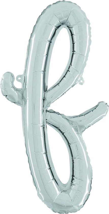Bokstavballong Script Silver - Bokstav F