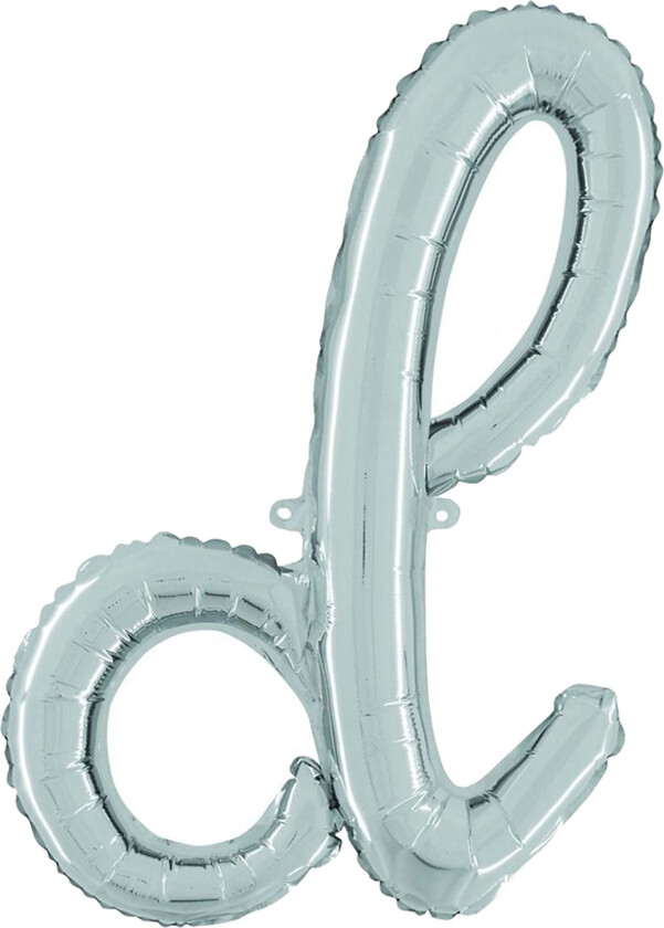 Bokstavballong Script Silver - Bokstav D