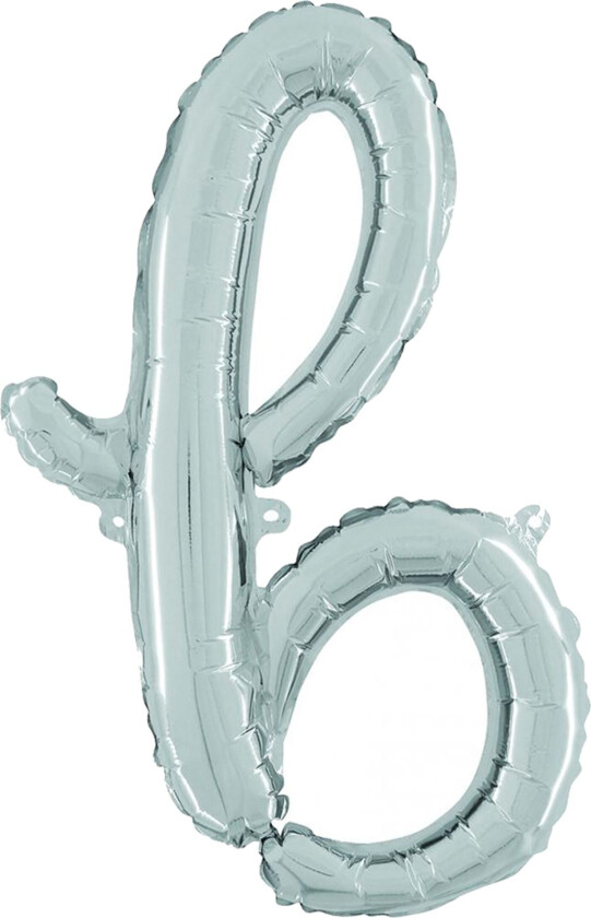 Bokstavballong Script Silver - Bokstav B