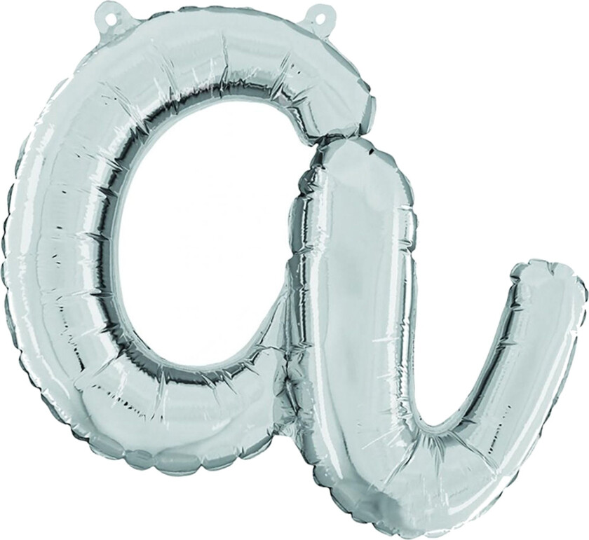 Bokstavballong Script Silver - Bokstav A