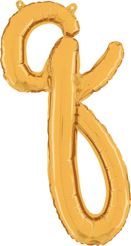 Bokstavballong Script Gull - Bokstav Q