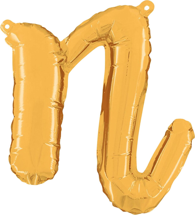 Bokstavballong Script Gull - Bokstav N