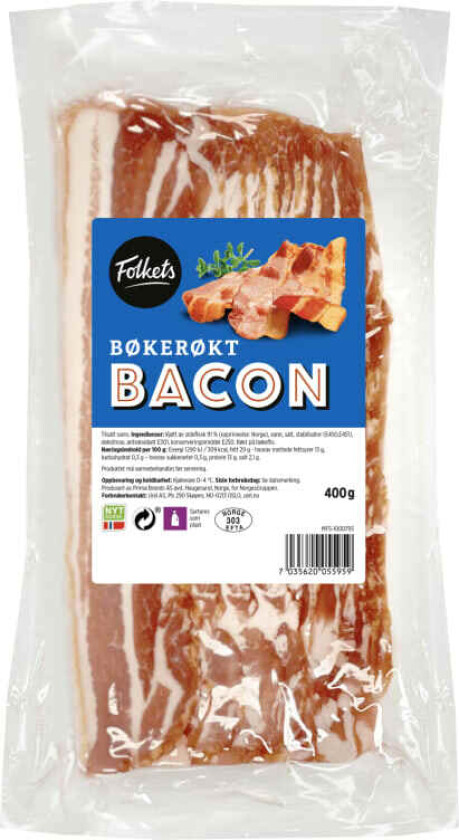 Bilde av Bacon Bøkerøkt skivet 400g