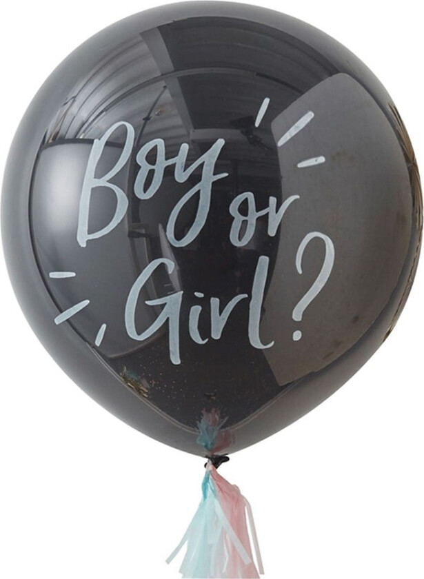 Lateksballong Boy or Girl med Konfetti