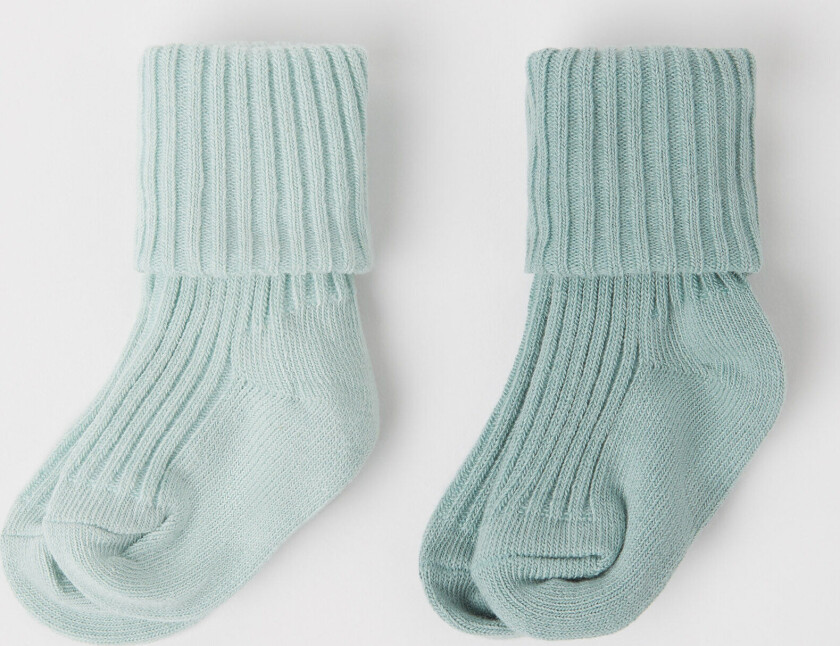 2-pakning sokker ensfargede 10 12