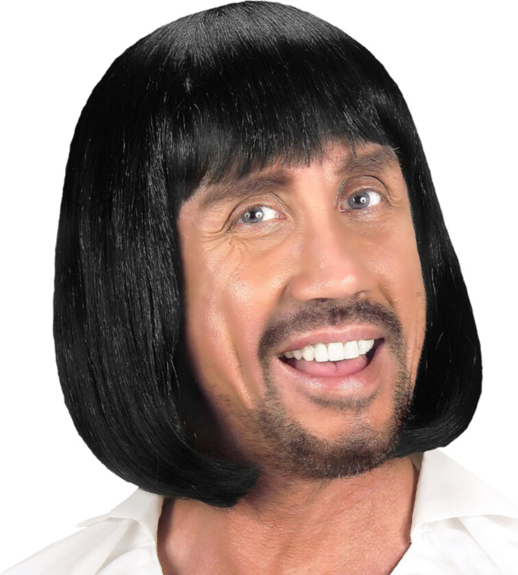 Middelalder Mann Svart Parykk - One size