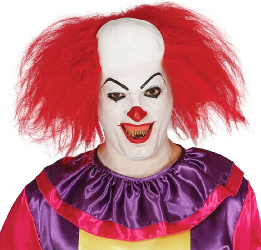 Klovneflintskalle med Rødt hår - One size