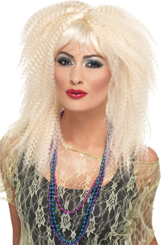 80-talls Blond Kreppet Parykk - One size