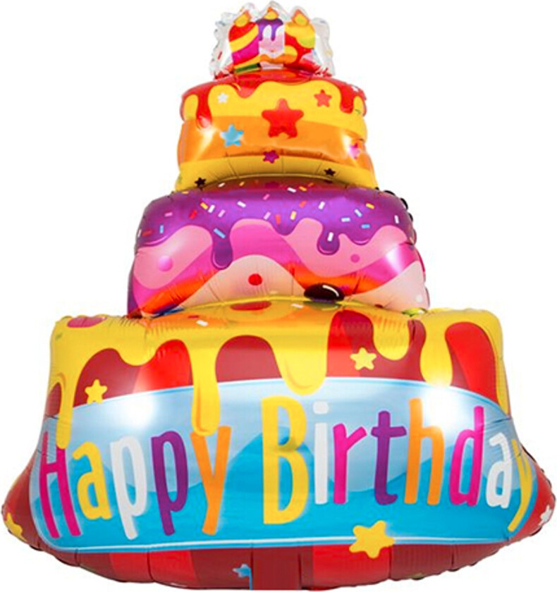 Folieballong Bursdagskake