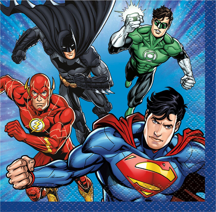 Kaffeservietter Justice League - 16-pakning