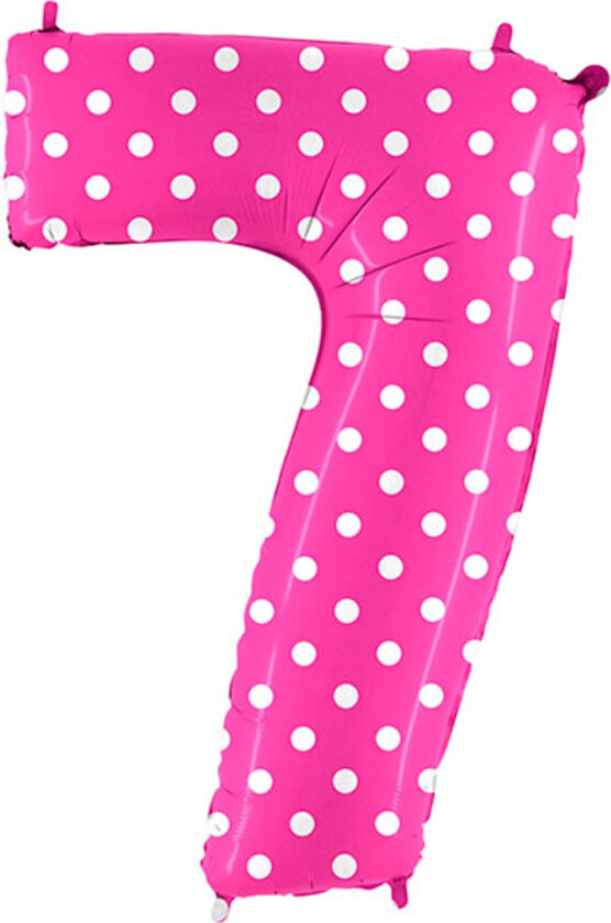 Tallballong Rosa Prikkete - Siffer 7