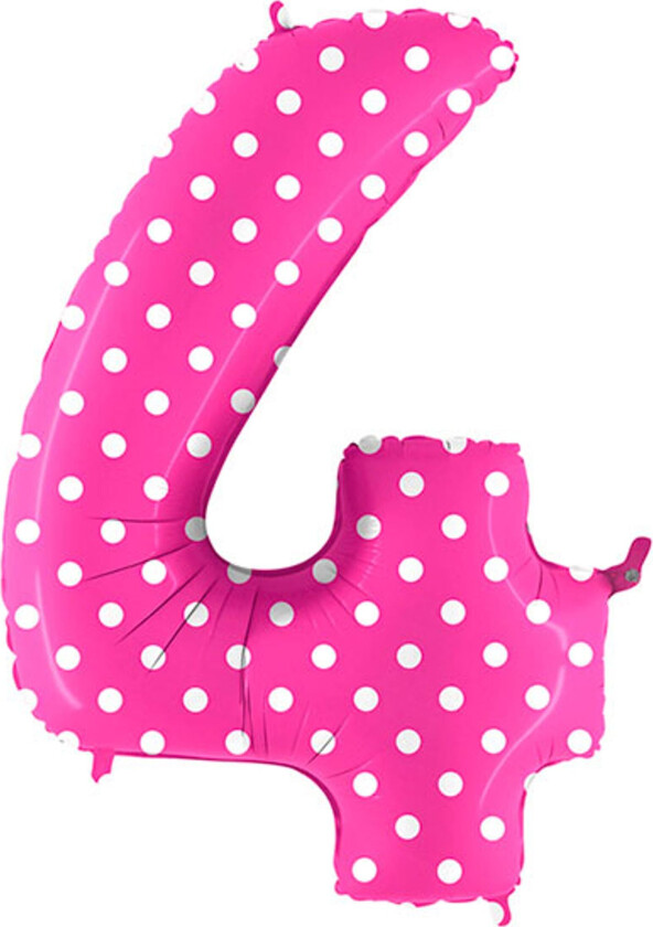Tallballong Rosa Prikkete - Siffer 4