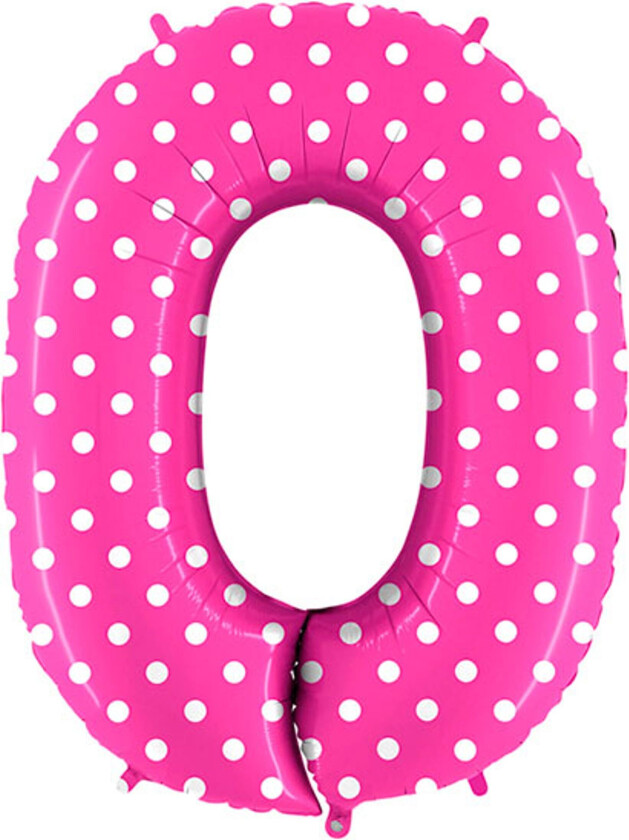Tallballong Rosa Prikkete - Siffer 0