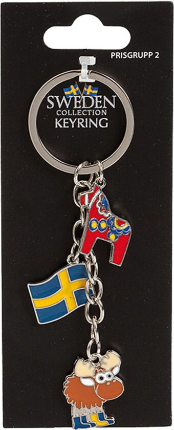 Suvenir Nøkkelring Sweden Hest/Elg