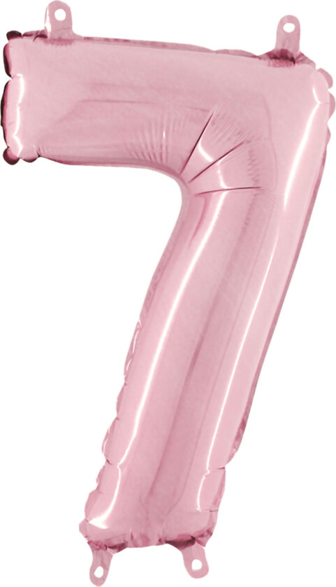 Sifferballong Mini Lyserosa Pastell - Siffer 7