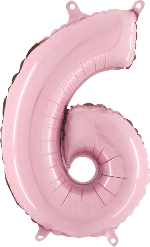 Sifferballong Mini Lyserosa Pastell - Siffer 6