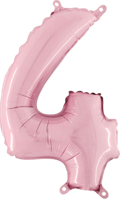Sifferballong Mini Lyserosa Pastell - Siffer 4