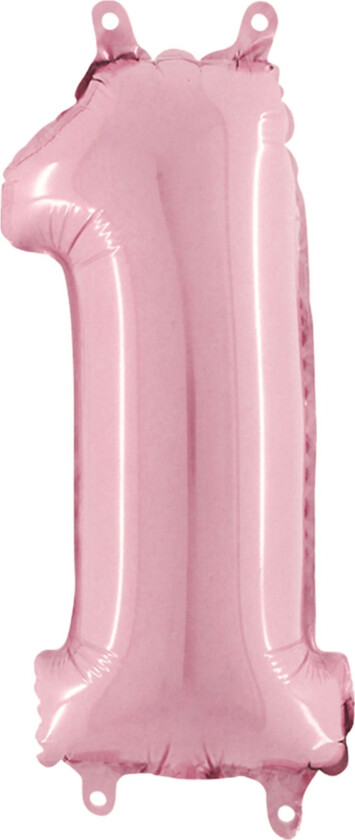 Sifferballong Mini Lyserosa Pastell - Siffer 1