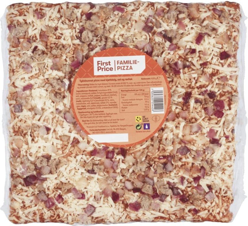 Familiepizza m/Kjøttdeig&Ost 1kg